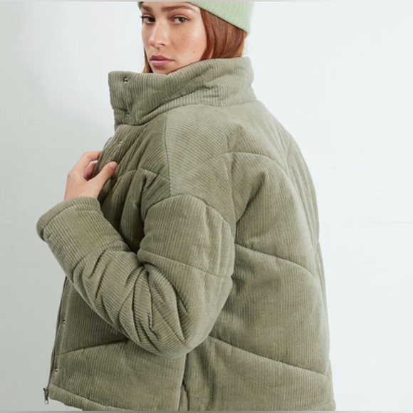 CISONO Jackets & Blazers - NWT CISONO Olive Green Corduroy Puffer Jacket, Size XL, extra large